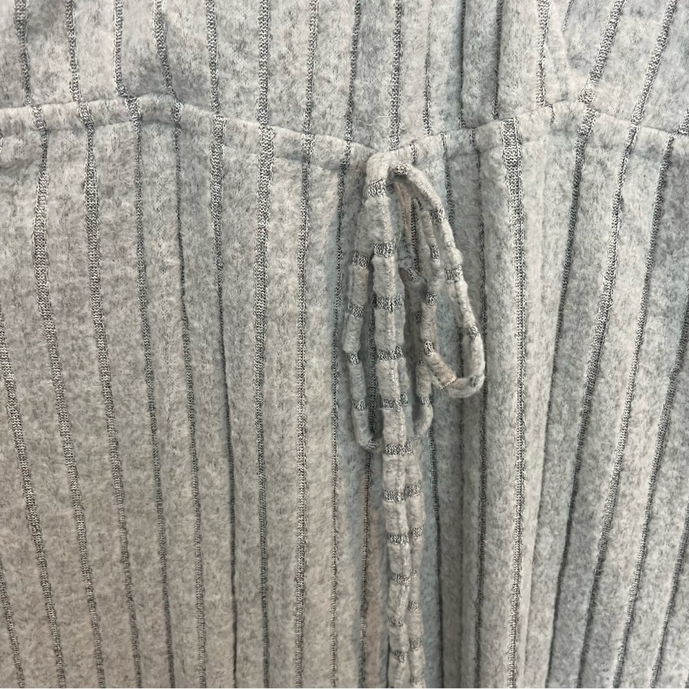 Silver Mist Ribbed Drawstring Jumpsuit - Picture 10 of 11